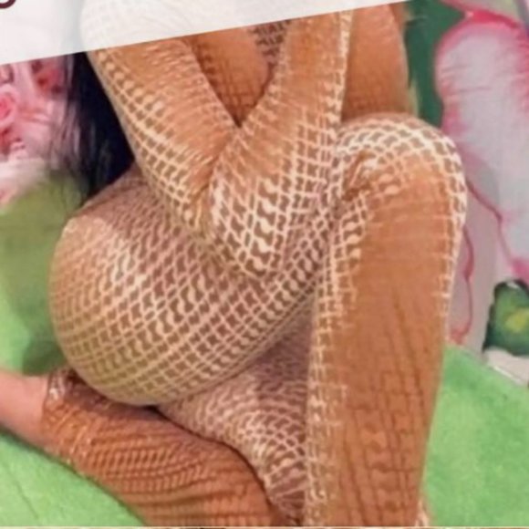 SKIMS Other - (2409) SKIMS NWT Velvet Logo Stirrup Onsesie Catsuit Sz 2X Jumpsuit in Sienna